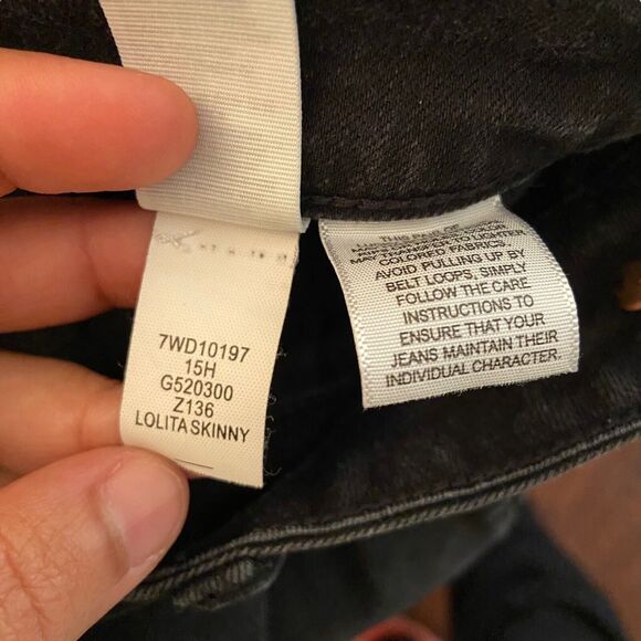 Lucky Brand Women Size 4/27 Faded Black Low Rise Lolita Skinny Jeans Embroidered - Picture 13 of 13